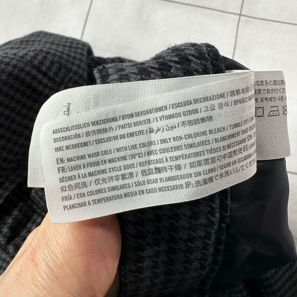 Abercrombie & Fitch Pants Womens 12 Gray Houndstooth Skinny Ultra High Rise Slit - Picture 7 of 13